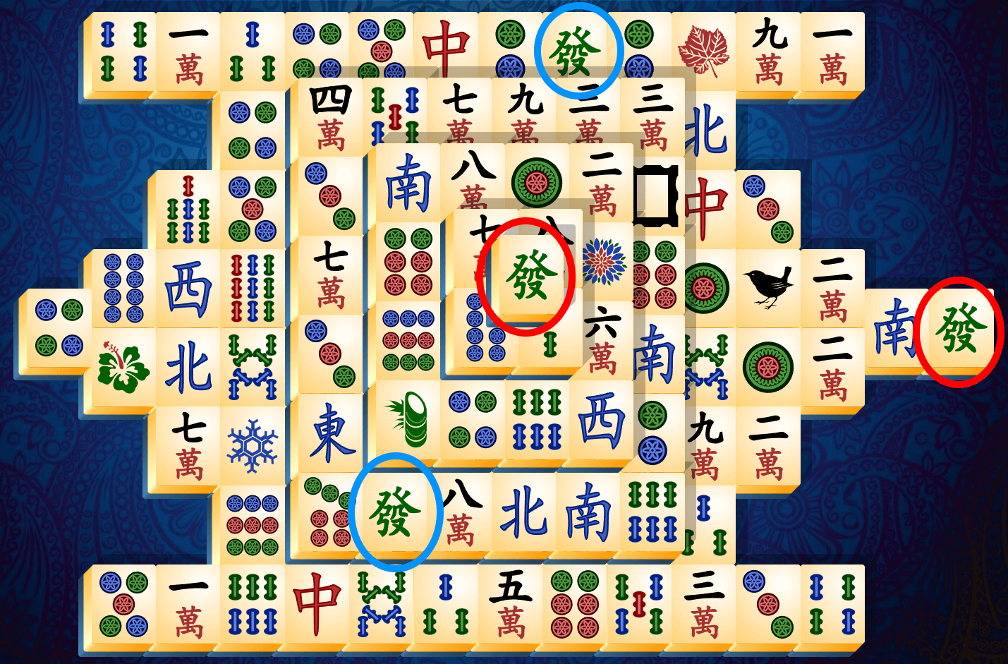 Οδηγίες Mahjong Solitaire, βήμα 1